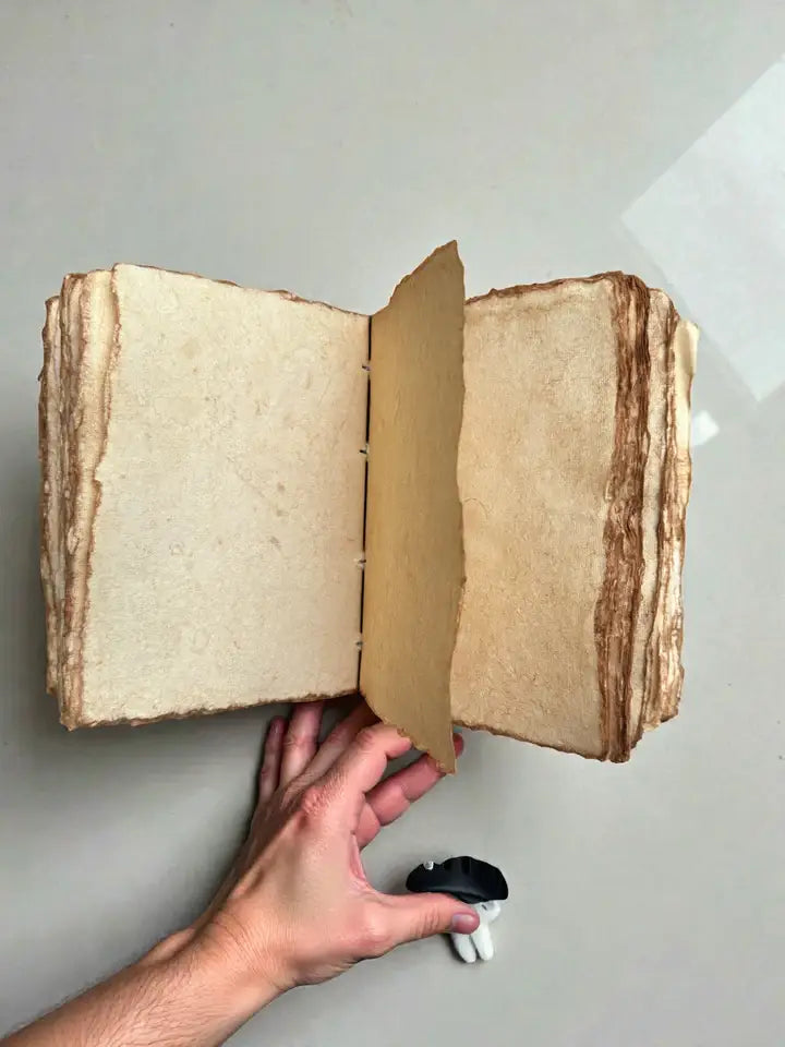 Leather Journal Vintage Notebook with Just A Girl Print