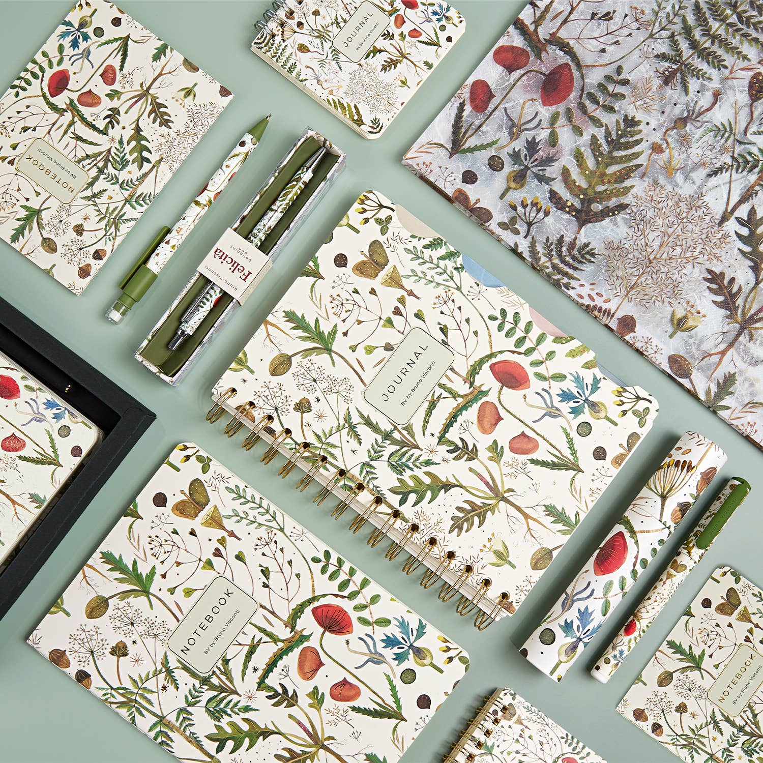 A6 Passport Notebook - Greens and Flowers