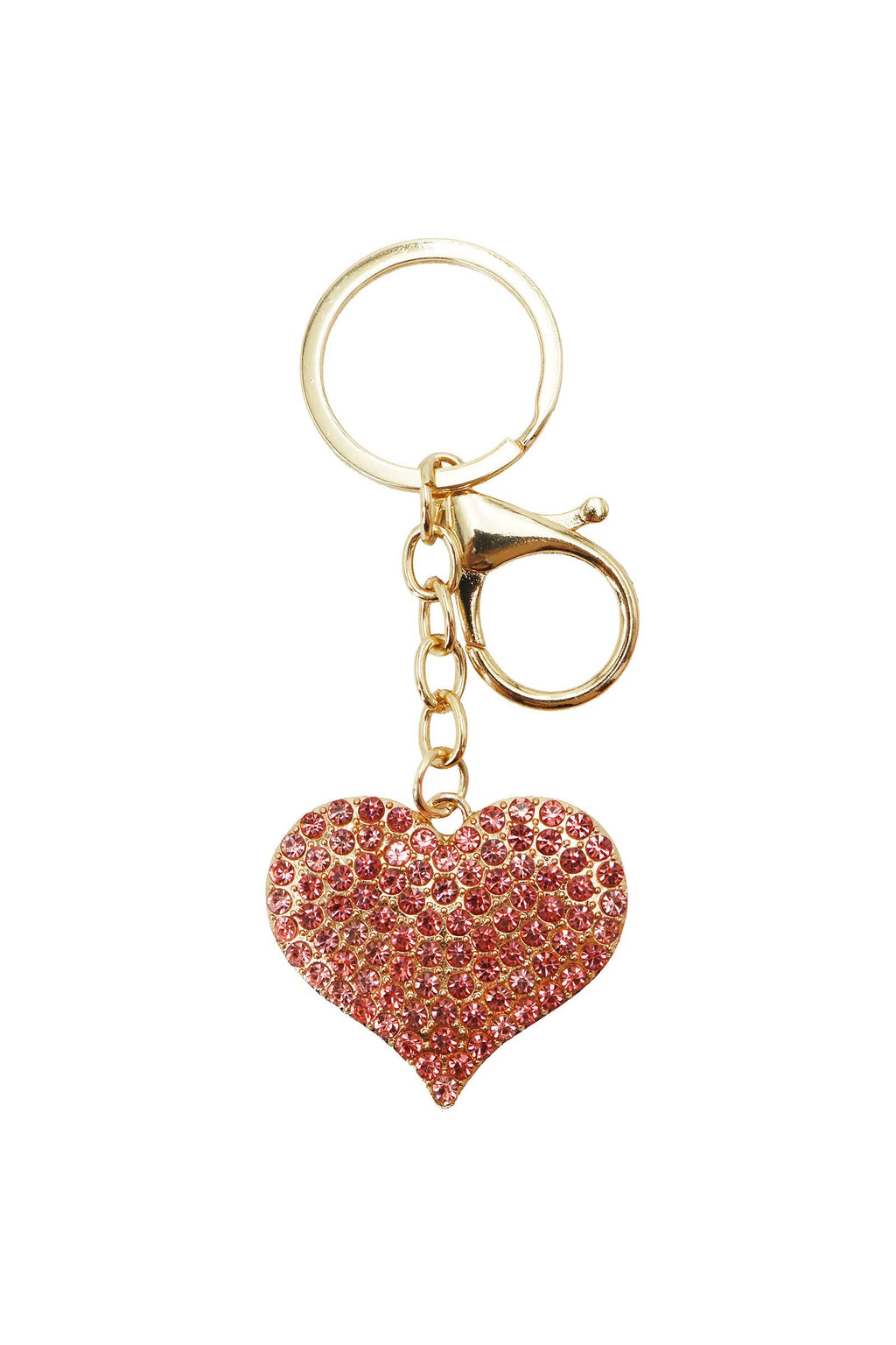 Bling Rhinestone Classic Heart Keychain