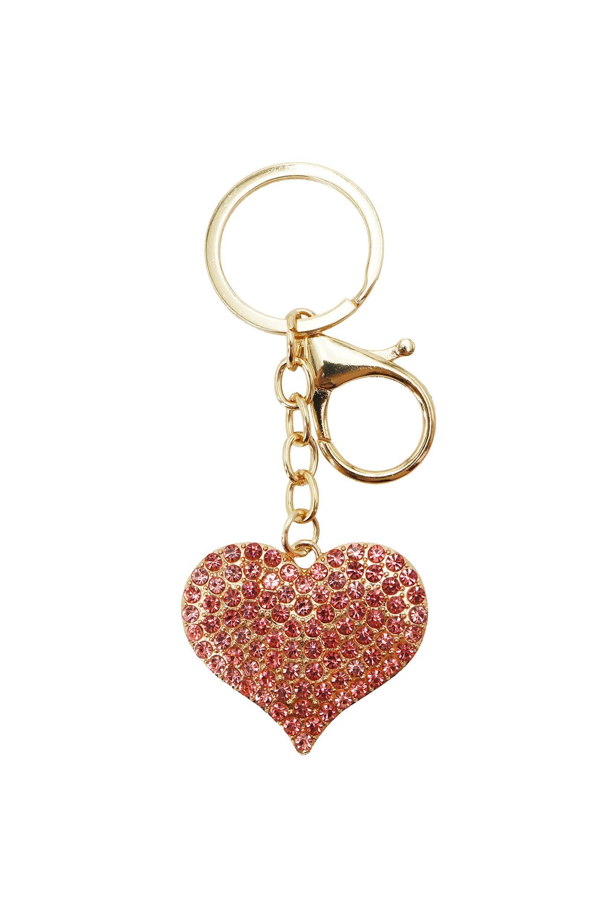 Bling Rhinestone Classic Heart Keychain