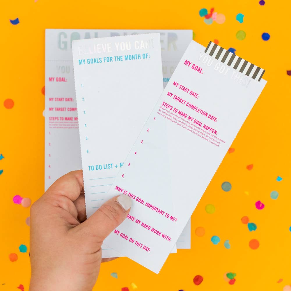 Goal Setting Notepad - "Goal Digger" - 20 Sheets