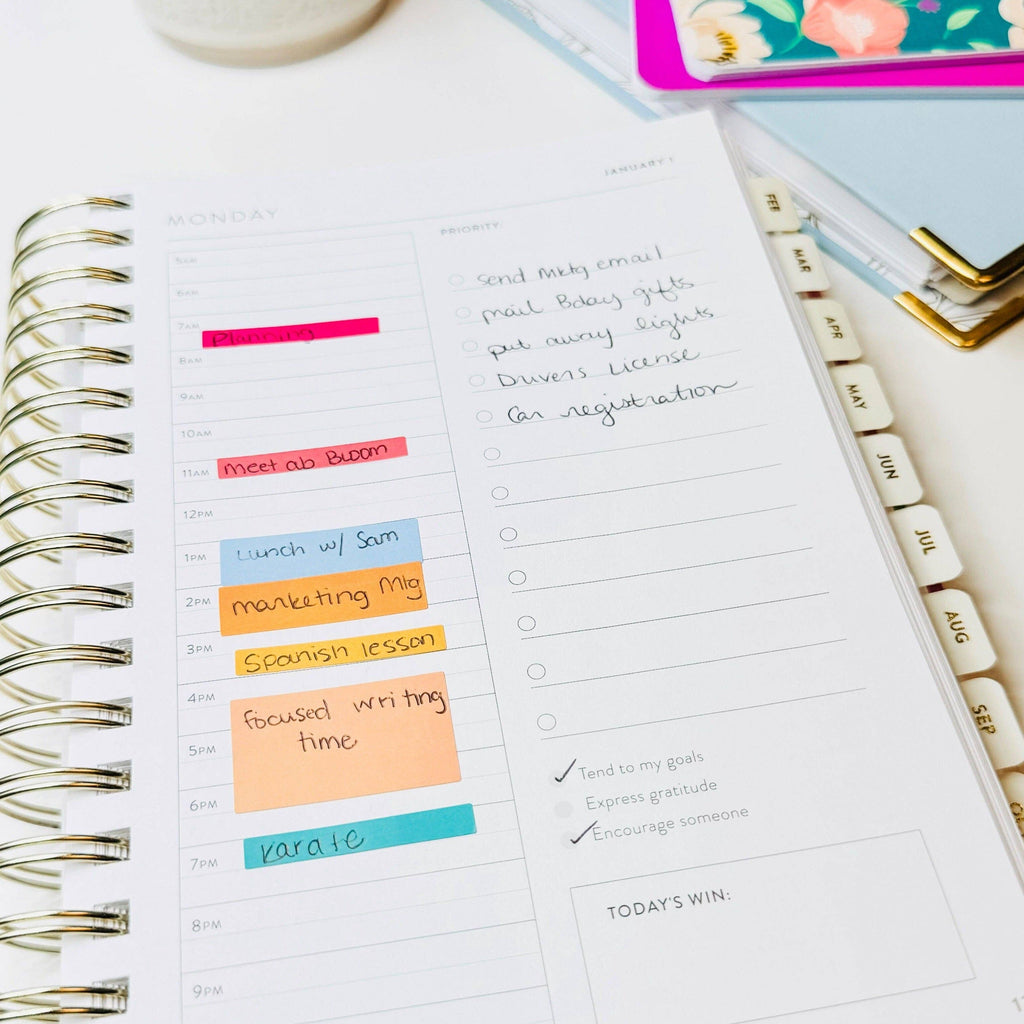 Time Blocking Sticker Book