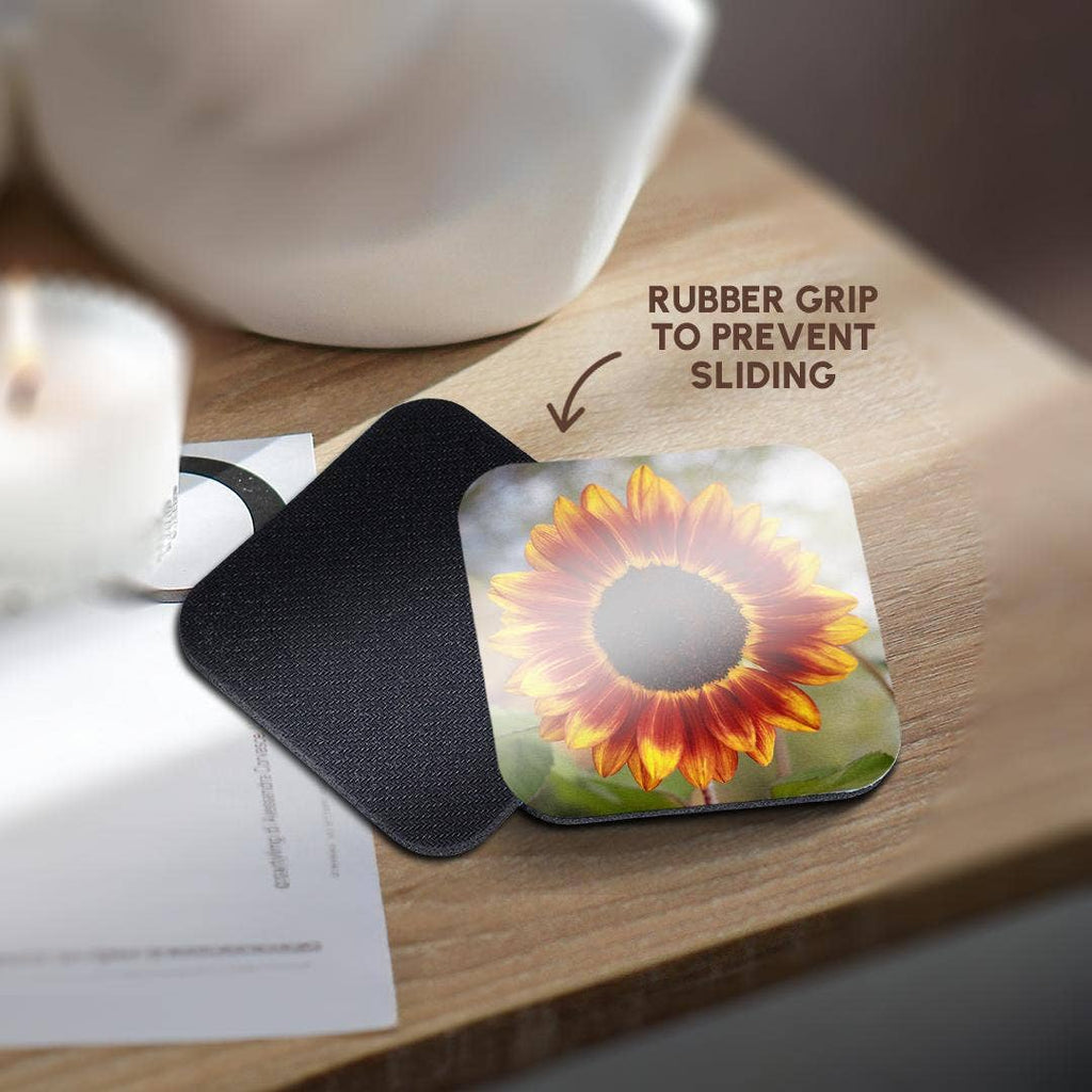 Sunflower in full bloom, Soft Coaster