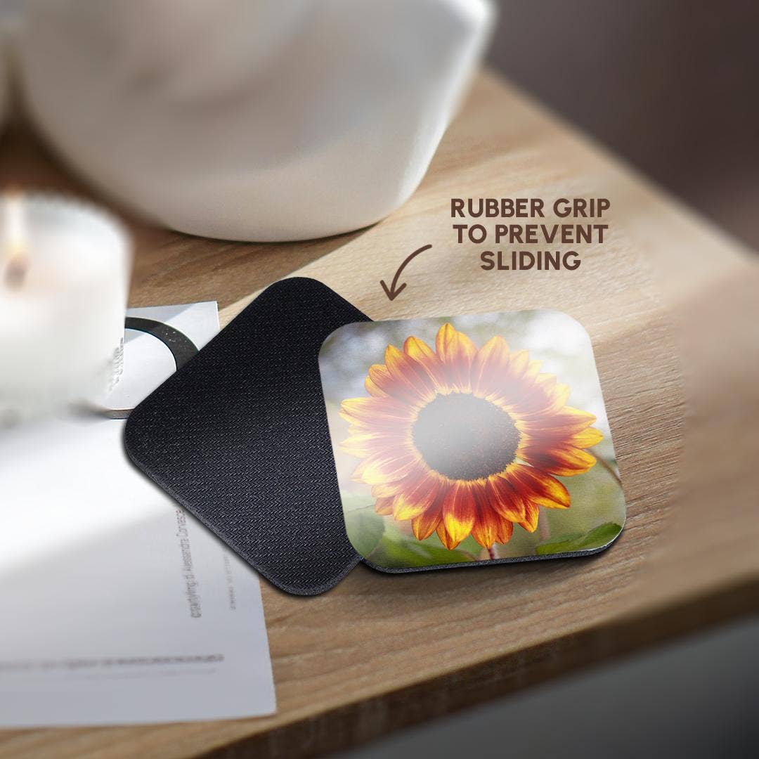Sunflower in full bloom, Soft Coaster