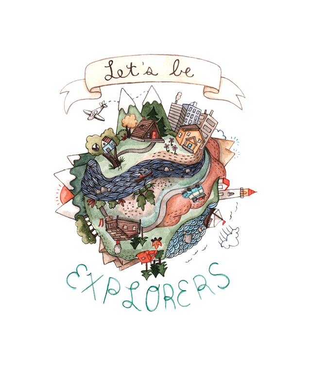 LETS BE EXPLORERS - VINYL STICKER