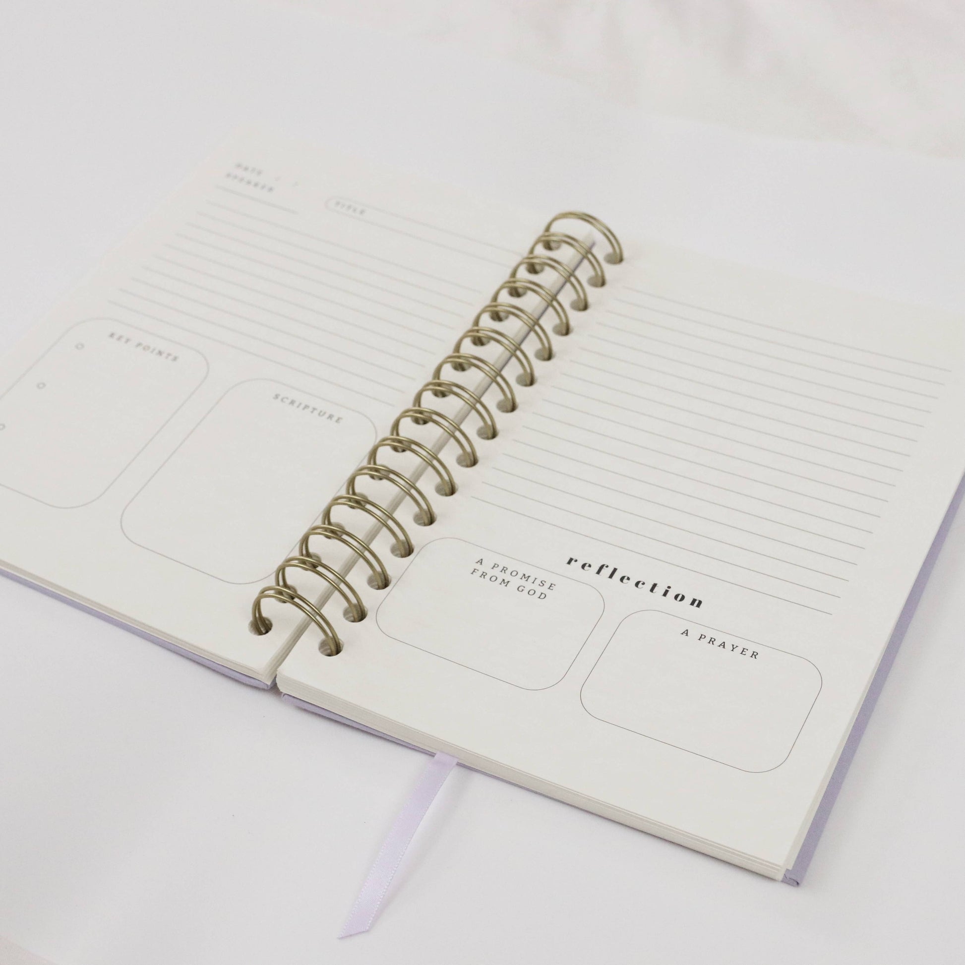 Church Notes Journal - Spiral Linen Purple