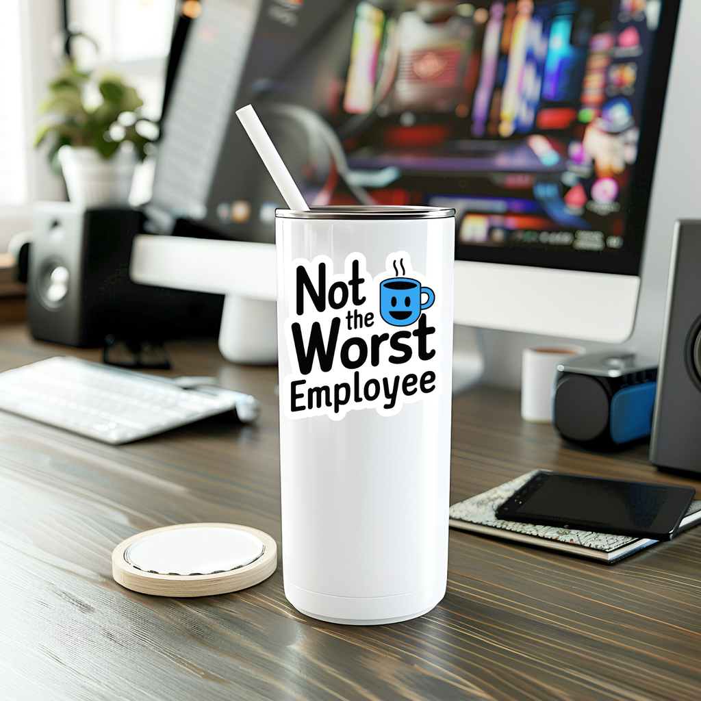 Funny Not The Worst Employee Vinyl Sticker