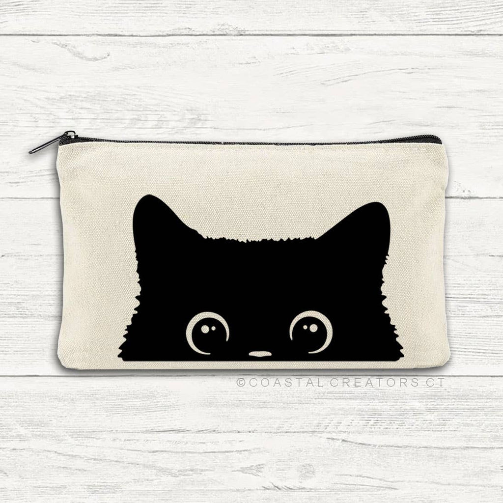 Peeking Cat Multi-Use Canvas Storage Bag