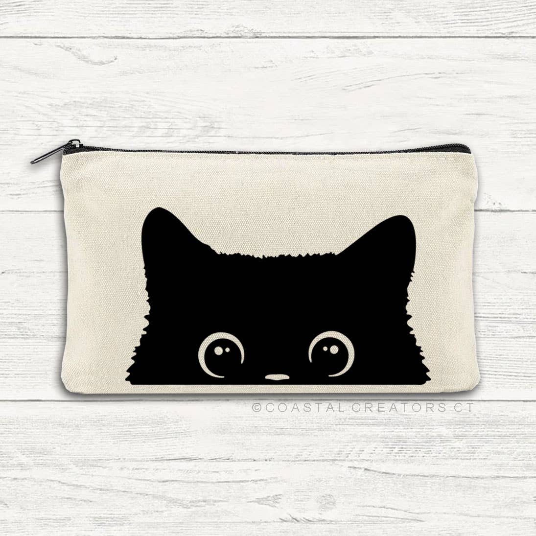 Peeking Cat Multi-Use Canvas Storage Bag