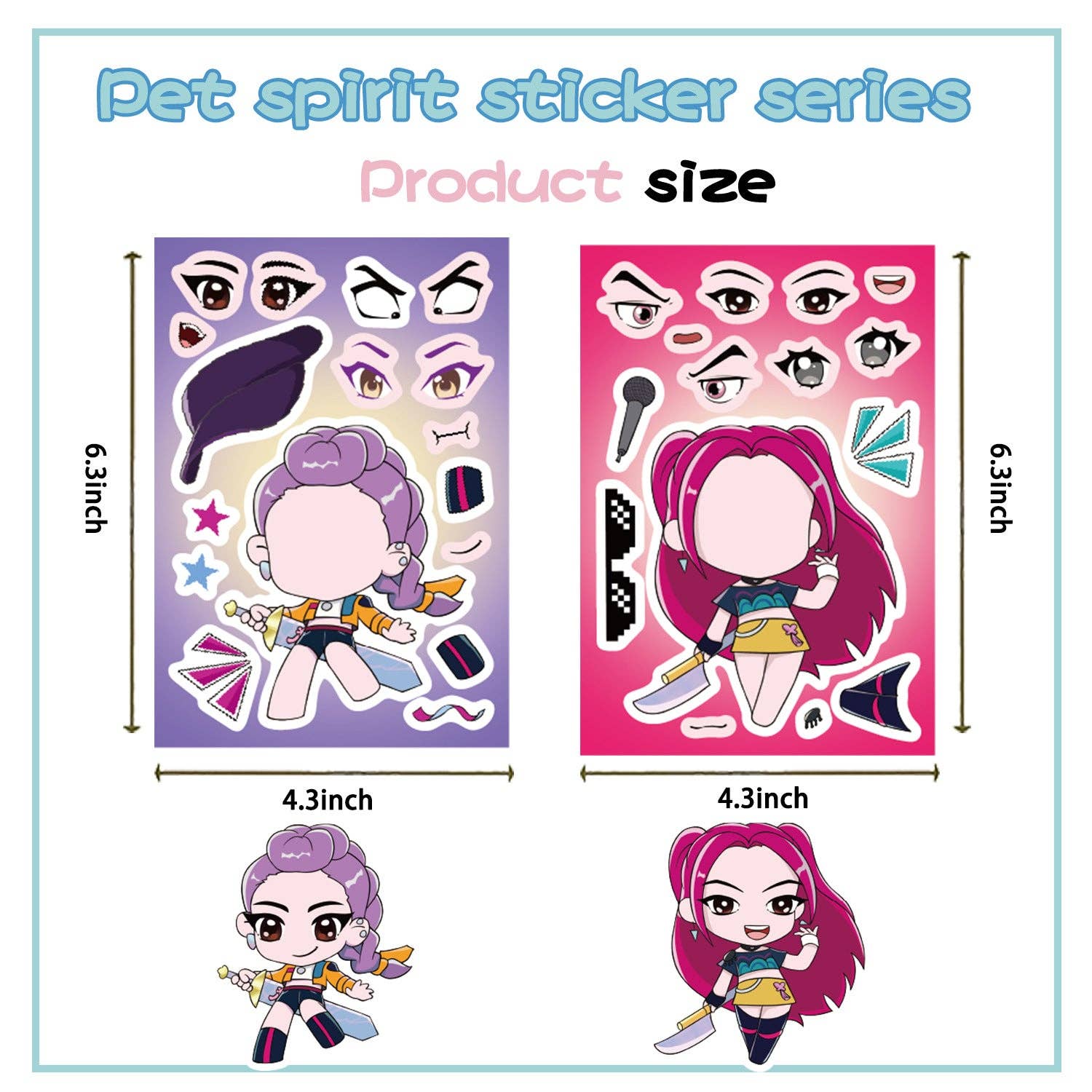 Kpop Demon Hunters DIY Puzzle Sticker-8sheets