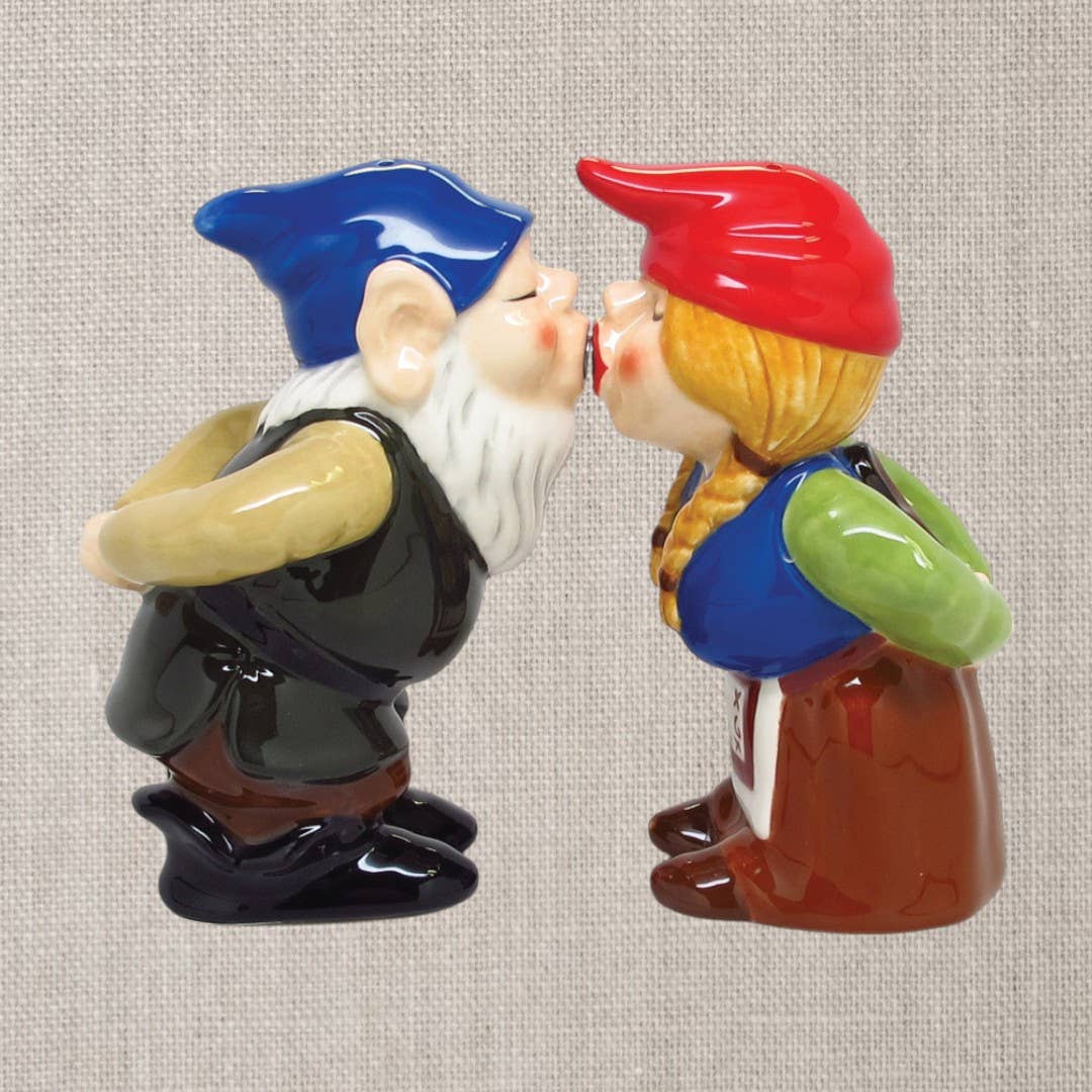 Kissing Gnomes Salt and Pepper Shaker Set