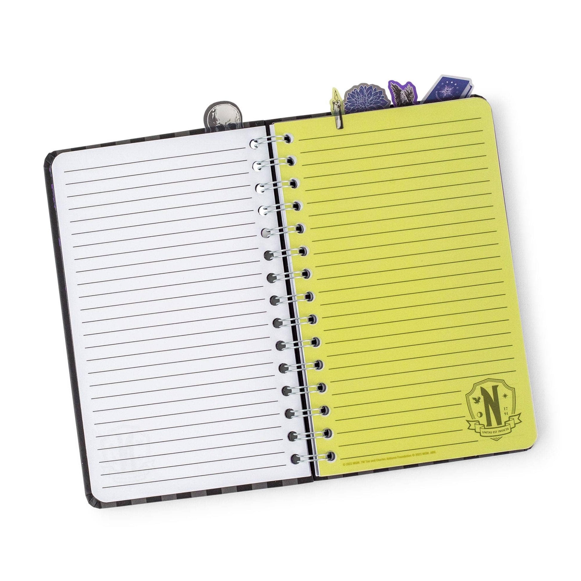 Wednesday 8 x 5 Inch 5-Tab Spiral Notebook
