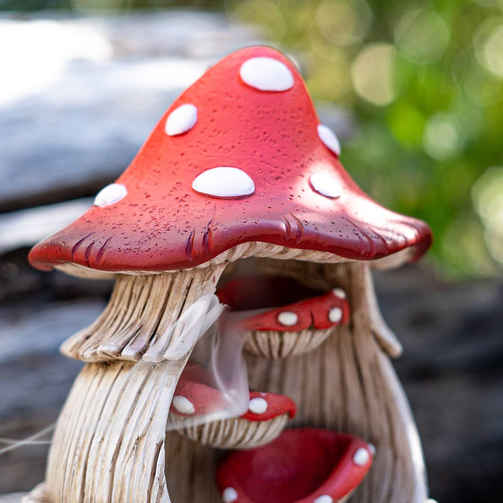 Toadstool Mushroom Backflow Waterfall Incense Burner