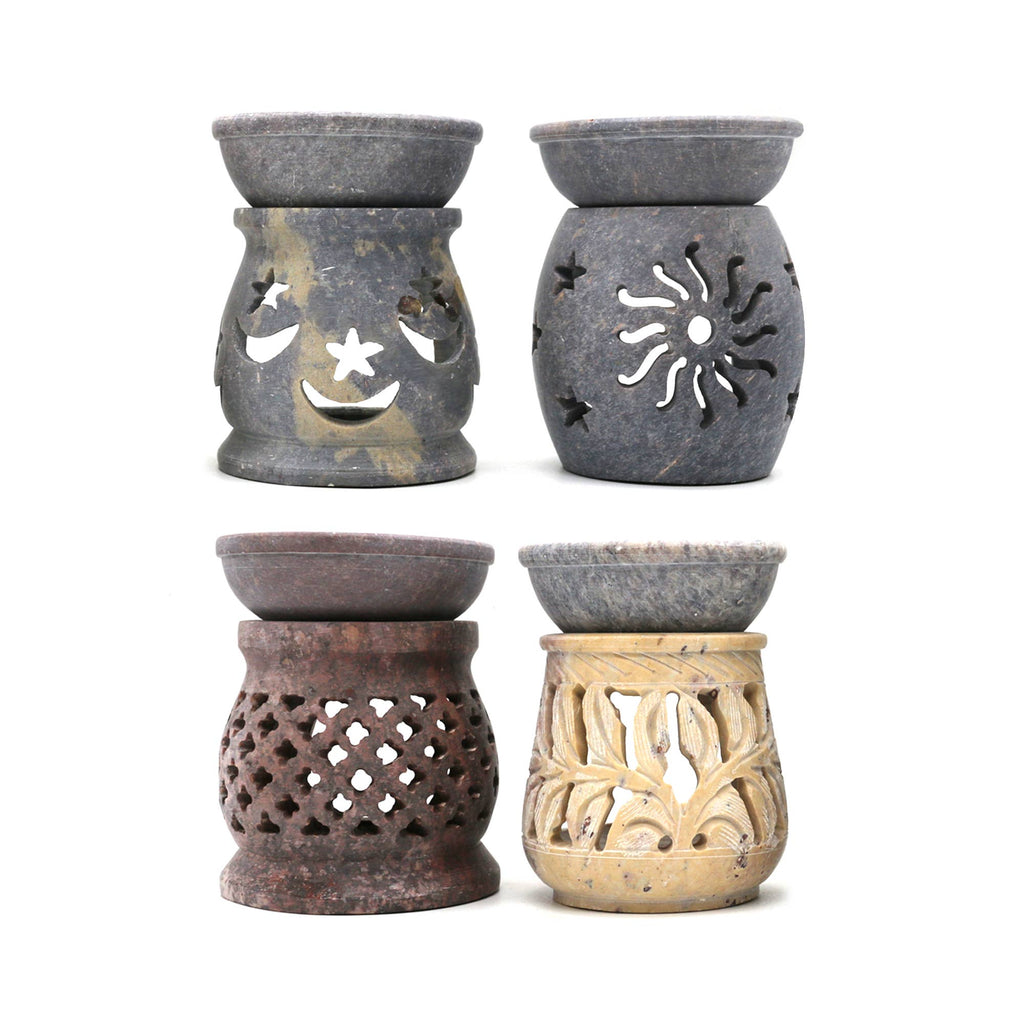 STONE OIL LAMP 3"