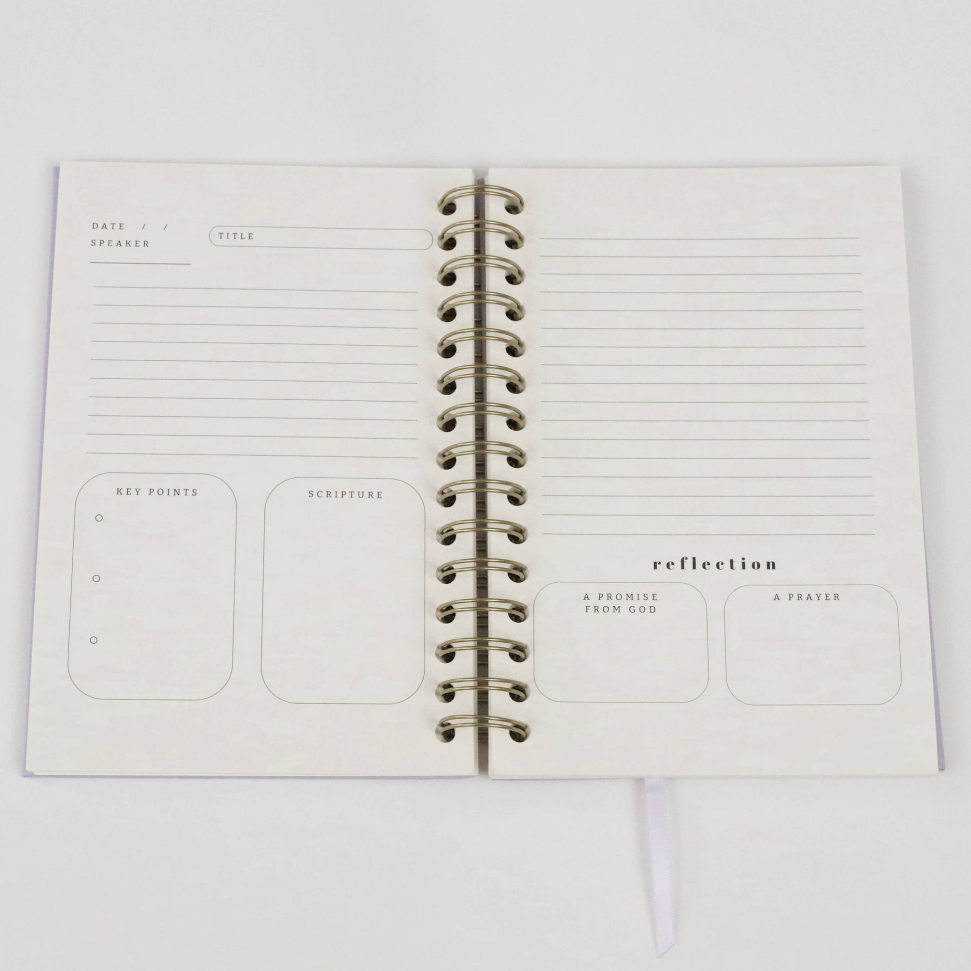 Church Notes Journal - Spiral Linen Purple