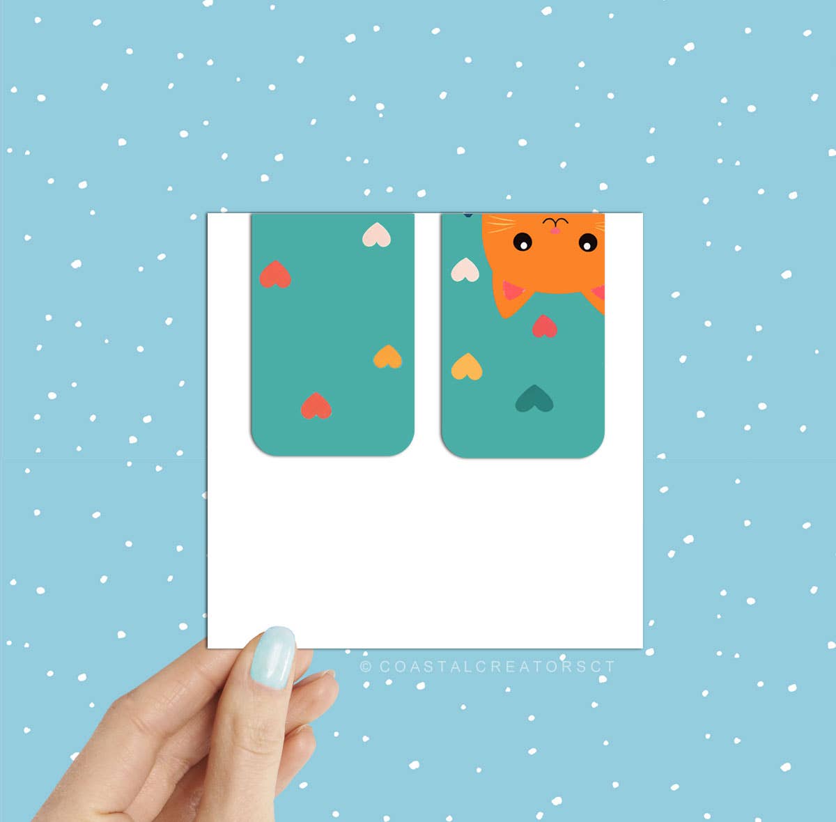 2-Pack Colorful Cats Magnetic Bookmarks (Packaged)