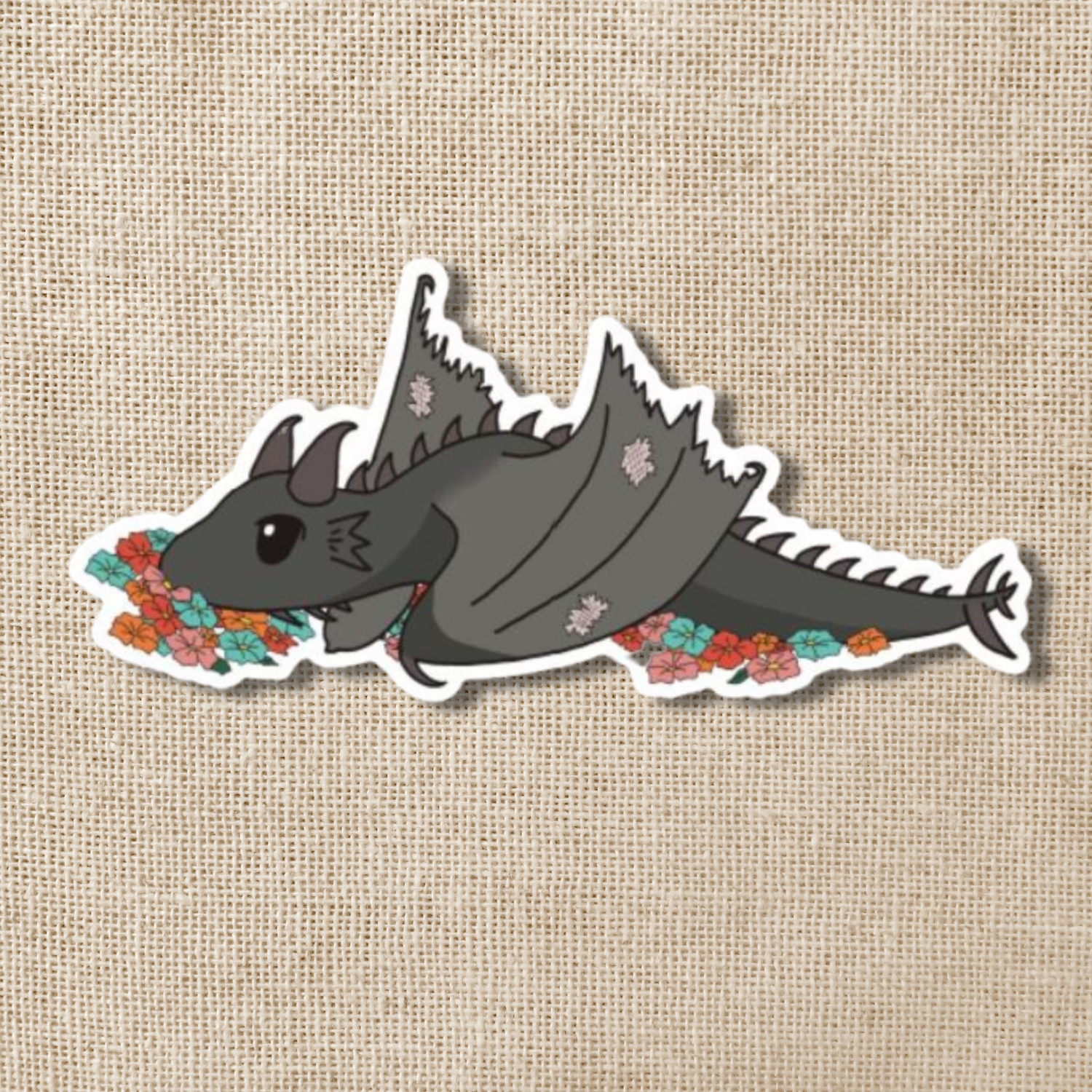 Abraxos Lying in the Flowers Sticker | Throne of Glass Inspired