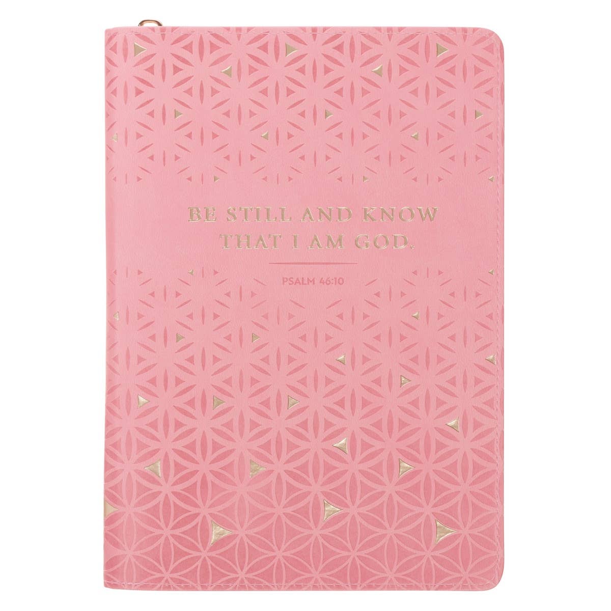 Journal Classic Zip Pink Be Still Ps. 46:10