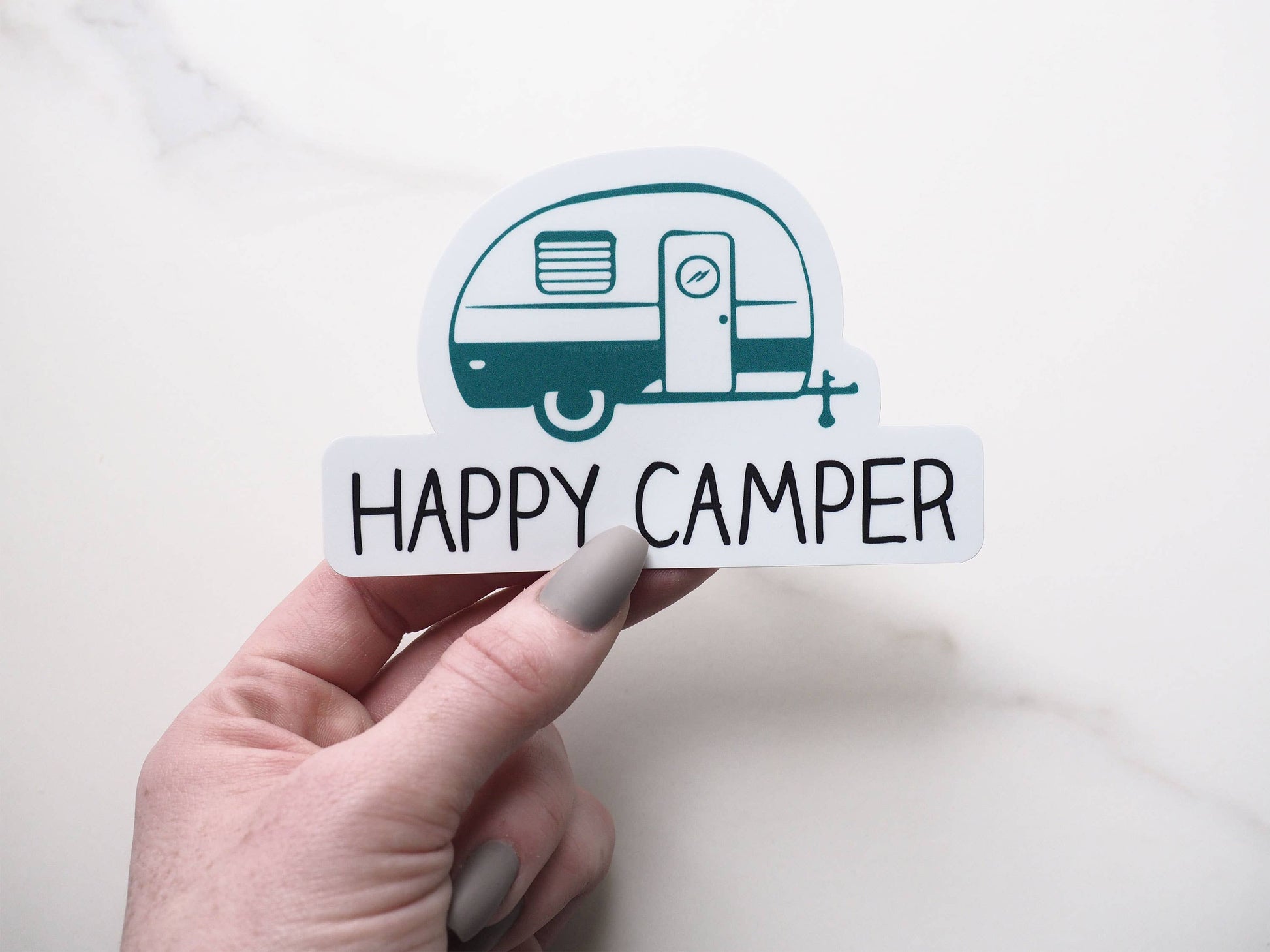 Happy Camper Sticker, Cute RV Bumper Stickers