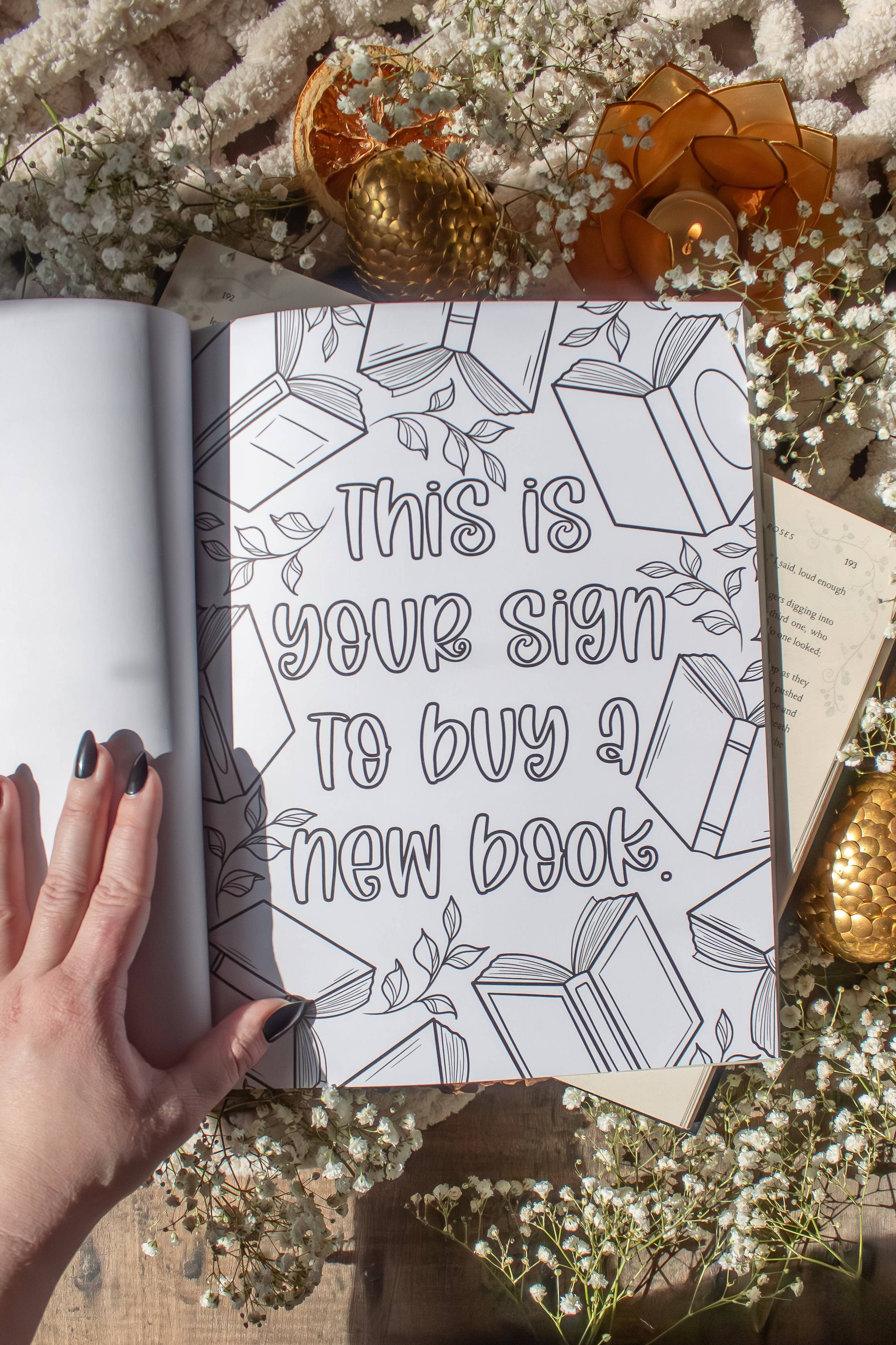 Bookish Coloring Book | 40 Coloring Pages For Adult Readers