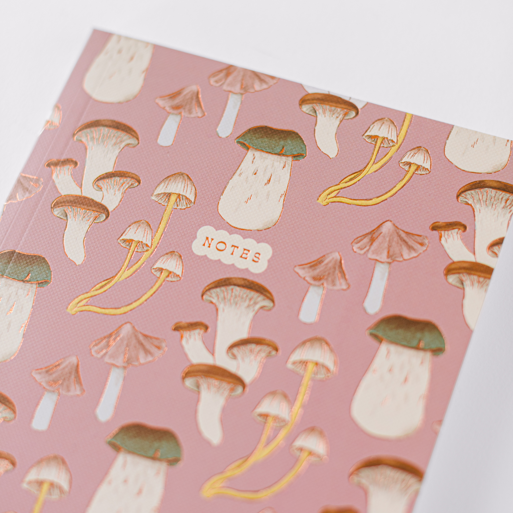 Pink Mushroom Pattern Softcover Notebook