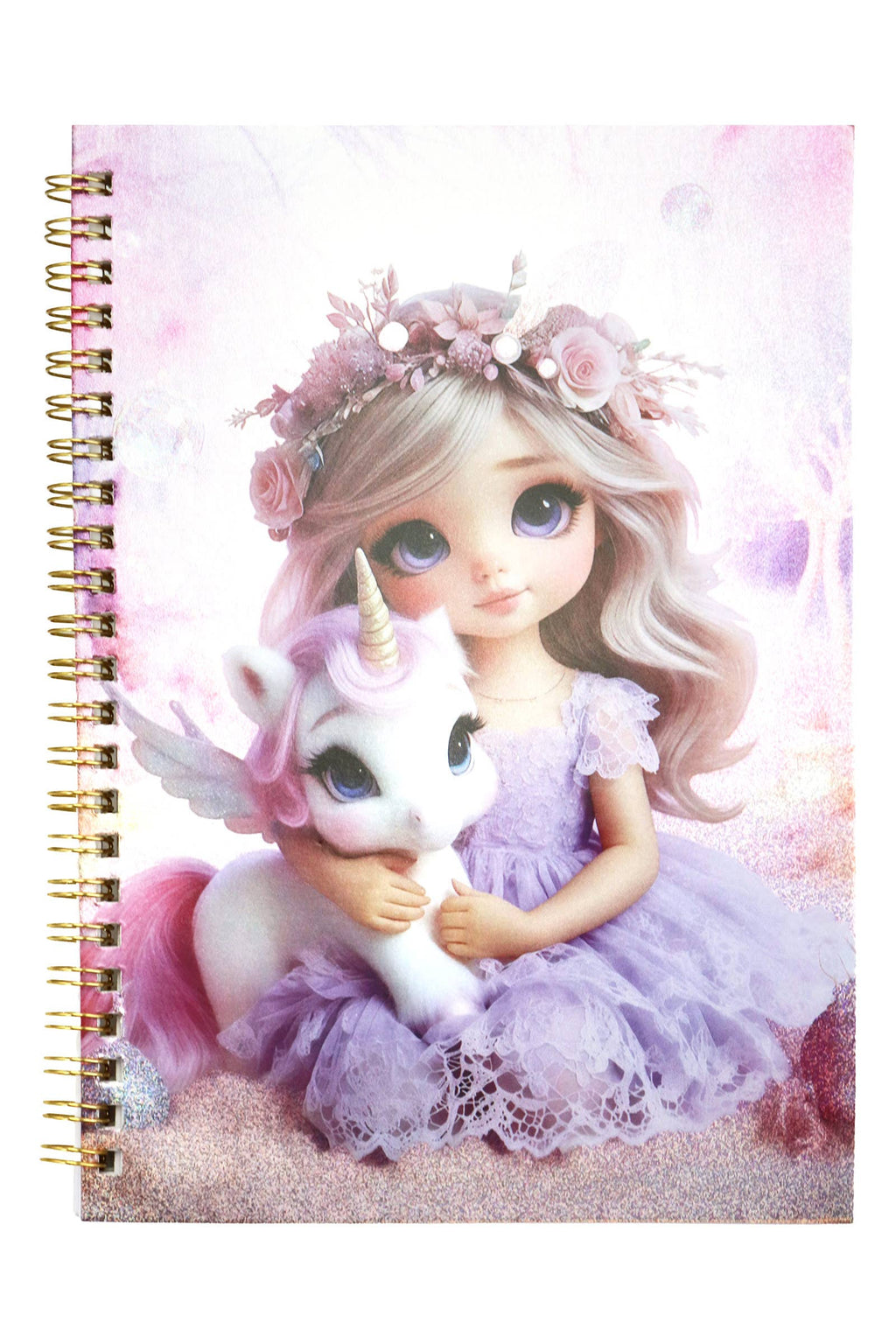 Princess Iridescent A5 Spiral Bound Notebook - 12 Pcs