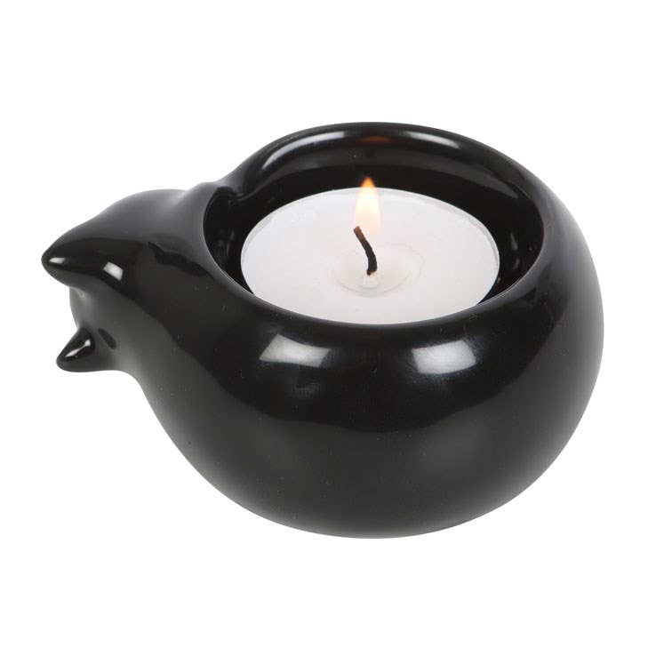 Black Cat Tealight Candle Holder