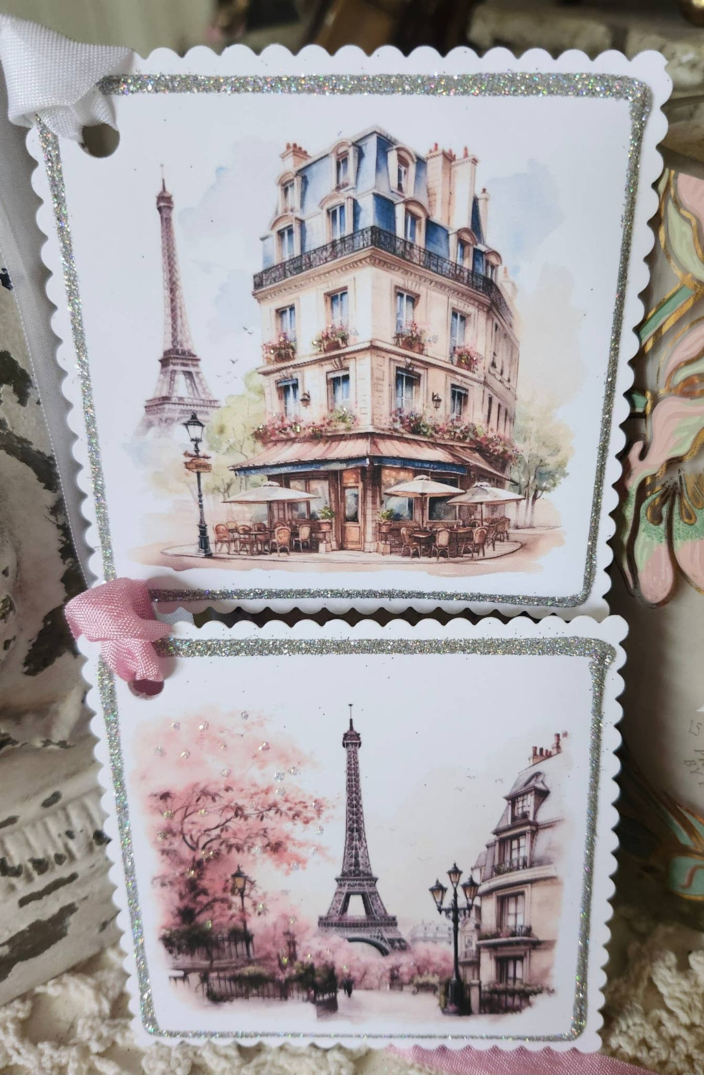 Gift Tag Bookmark Paris Themed