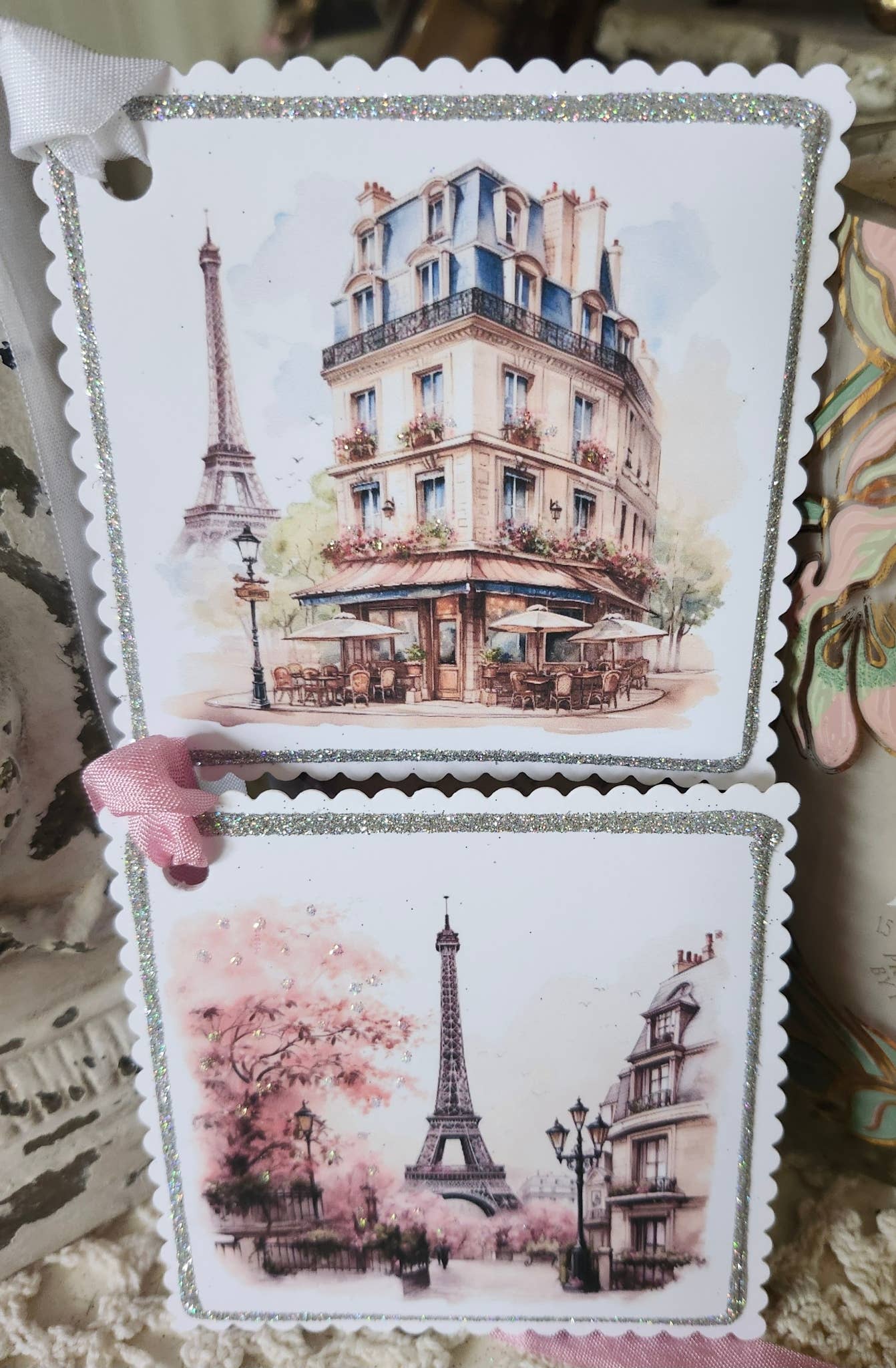 Gift Tag Bookmark Paris Themed