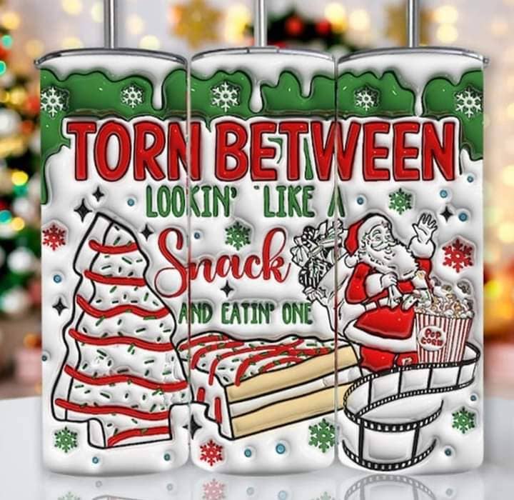 Torn between Snack, with Santa Tumbler