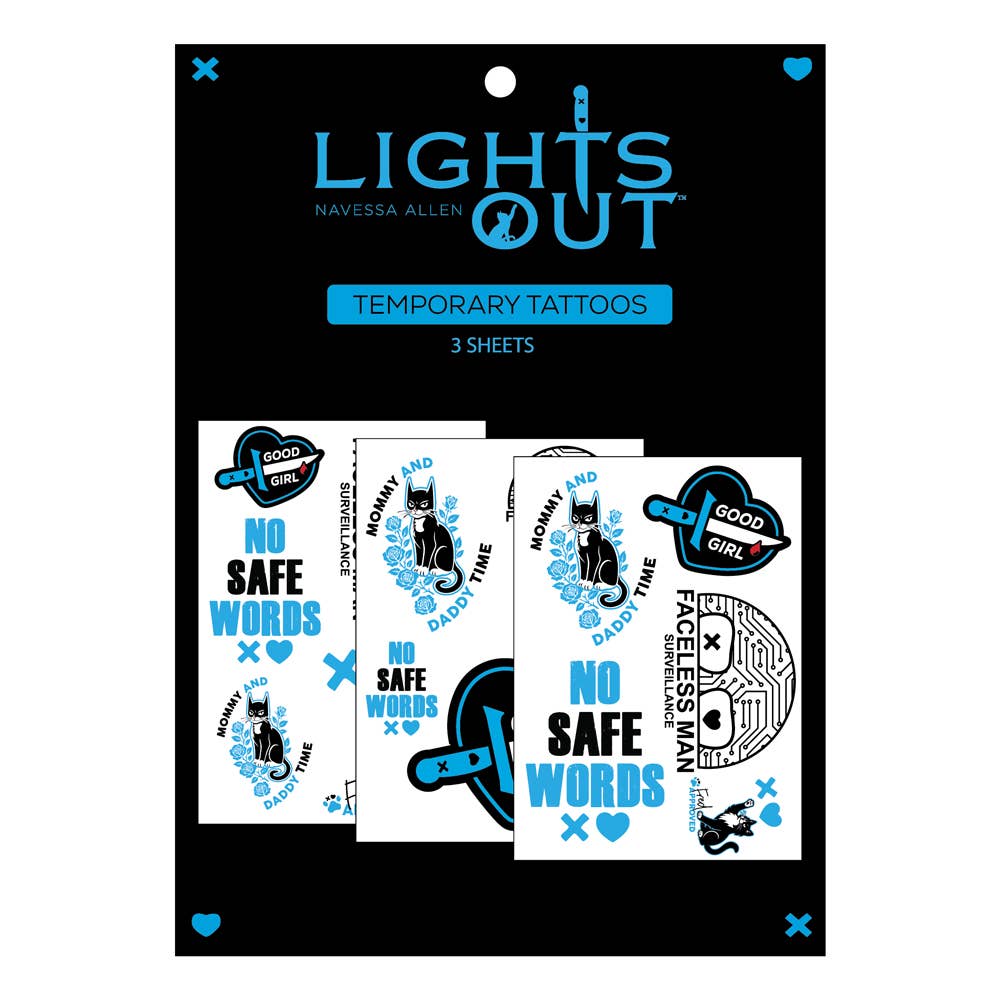 Lights Out Temporary Tattoos (15-Pack)
