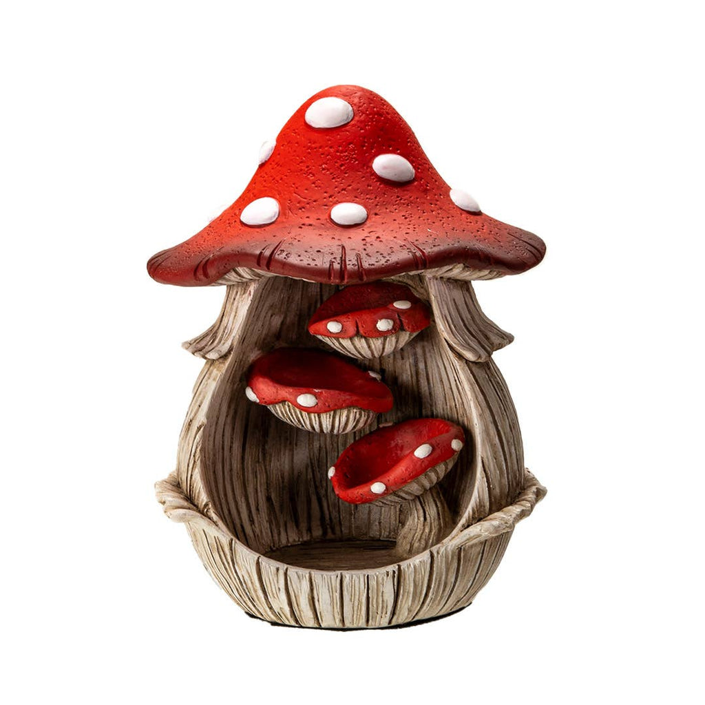 Toadstool Mushroom Backflow Waterfall Incense Burner