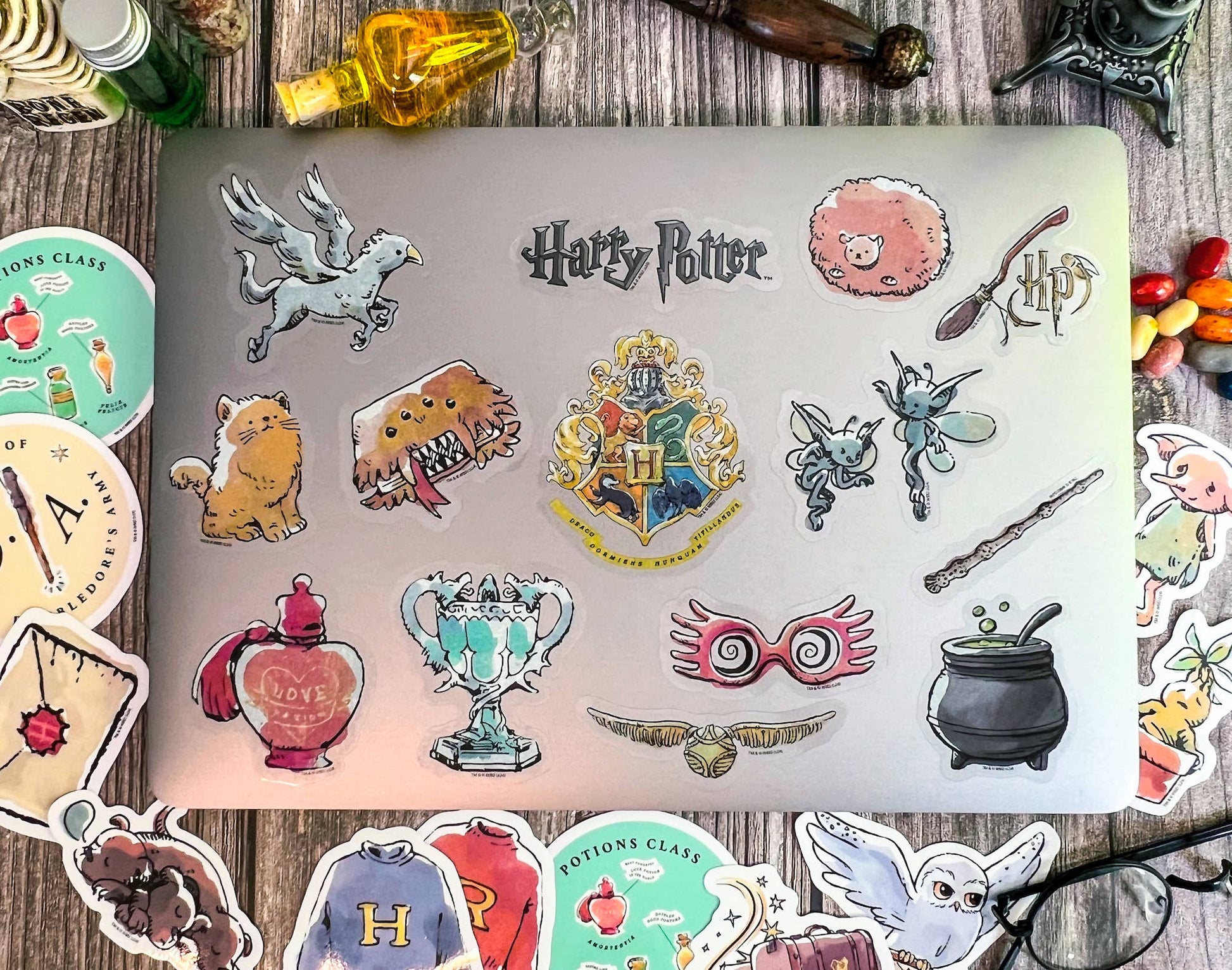 Harry Potter Clear Watercolor Decals (50-Pack)