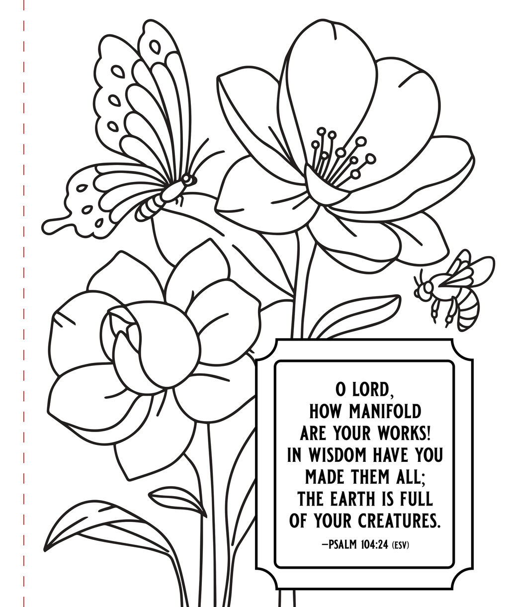 Psalms Large Print Coloring Book - Psalms