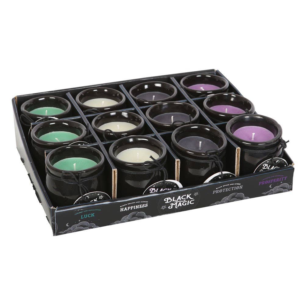 BLACK MAGIC CAULDRON CANDLE SET