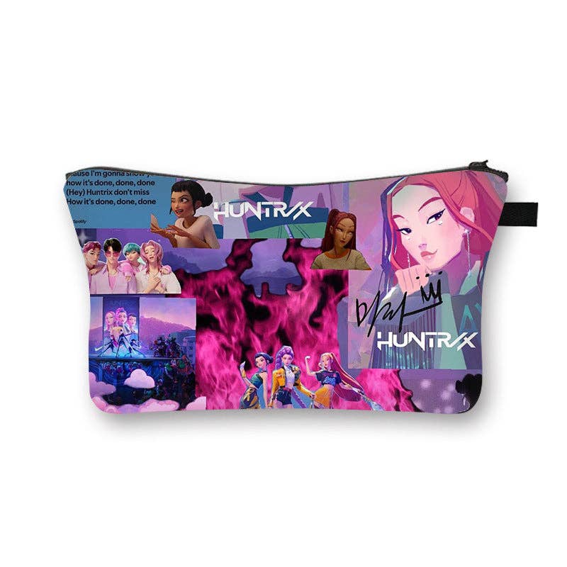 KPOP demon hunters cosmetic bag portable toiletry bag