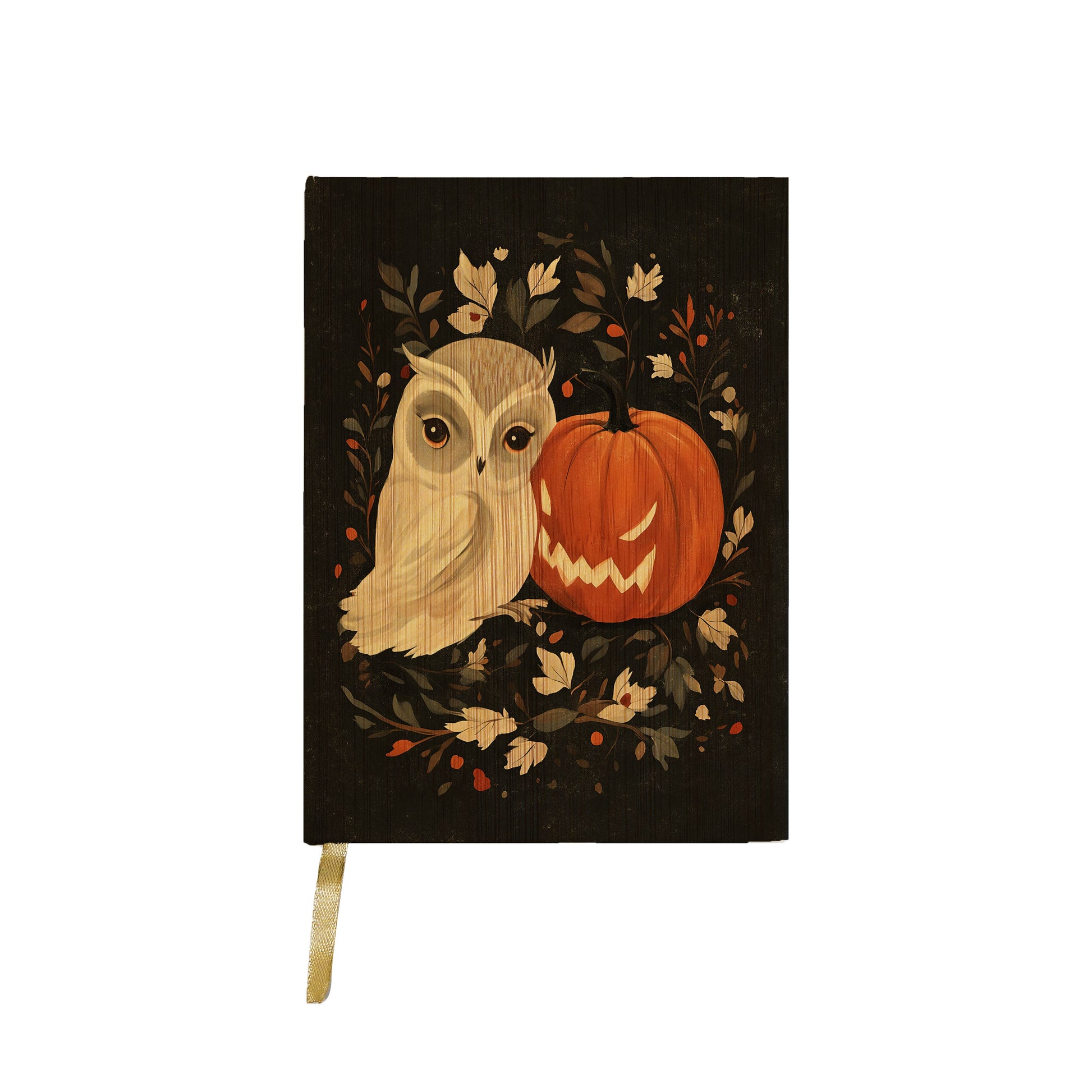 White Owl With Pumpkin Journal
