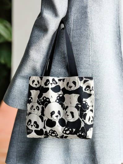 Panda Canvas Tote Bag