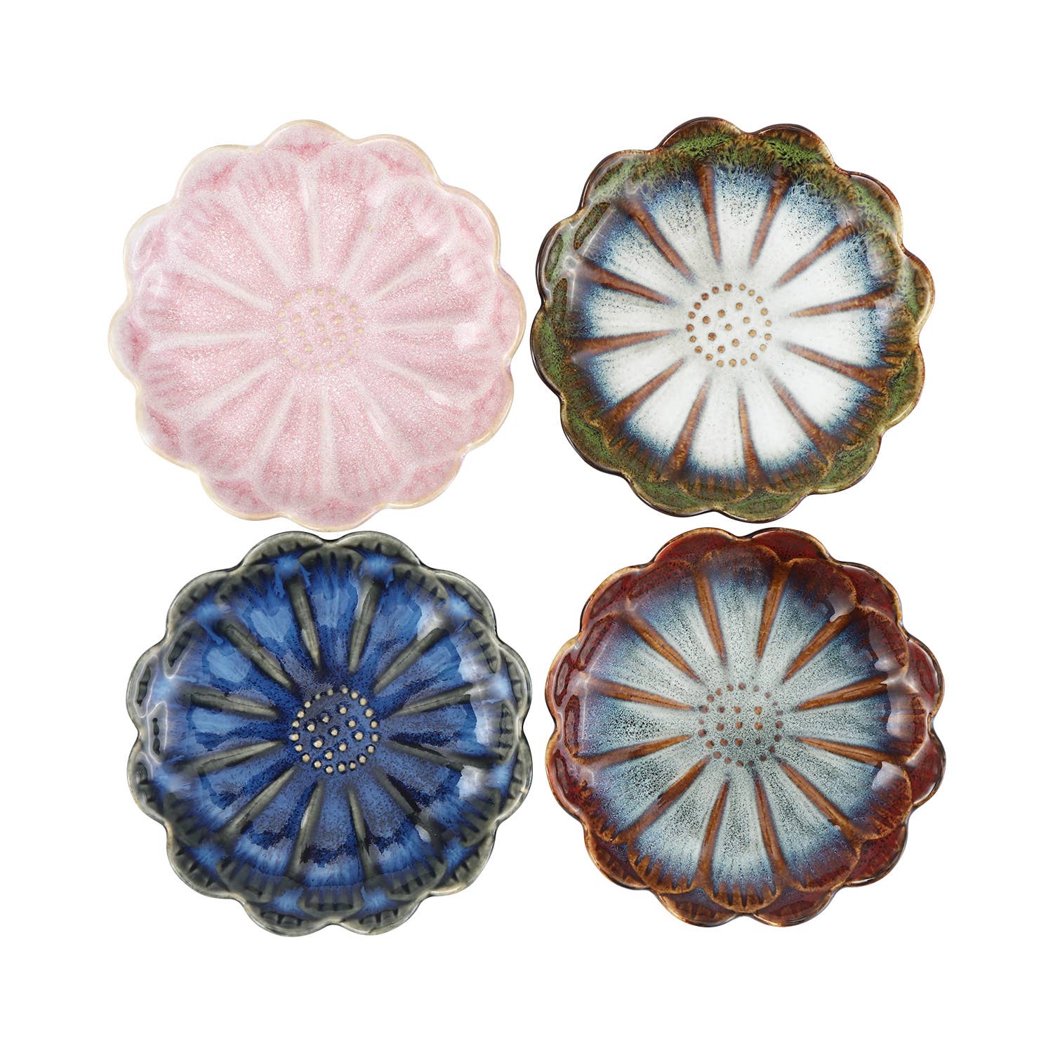 Floral Trinket Dish – Set of 4