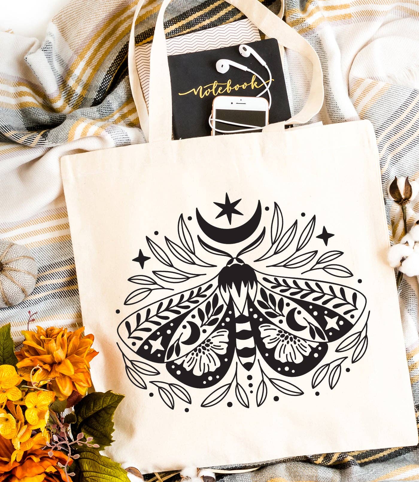 Luna Moth Canvas Tote Bag
