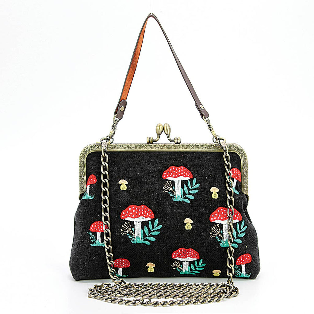 Mushrooms Kisslock Bag