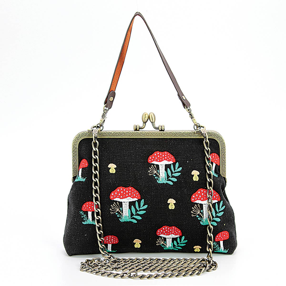 Mushrooms Kisslock Bag