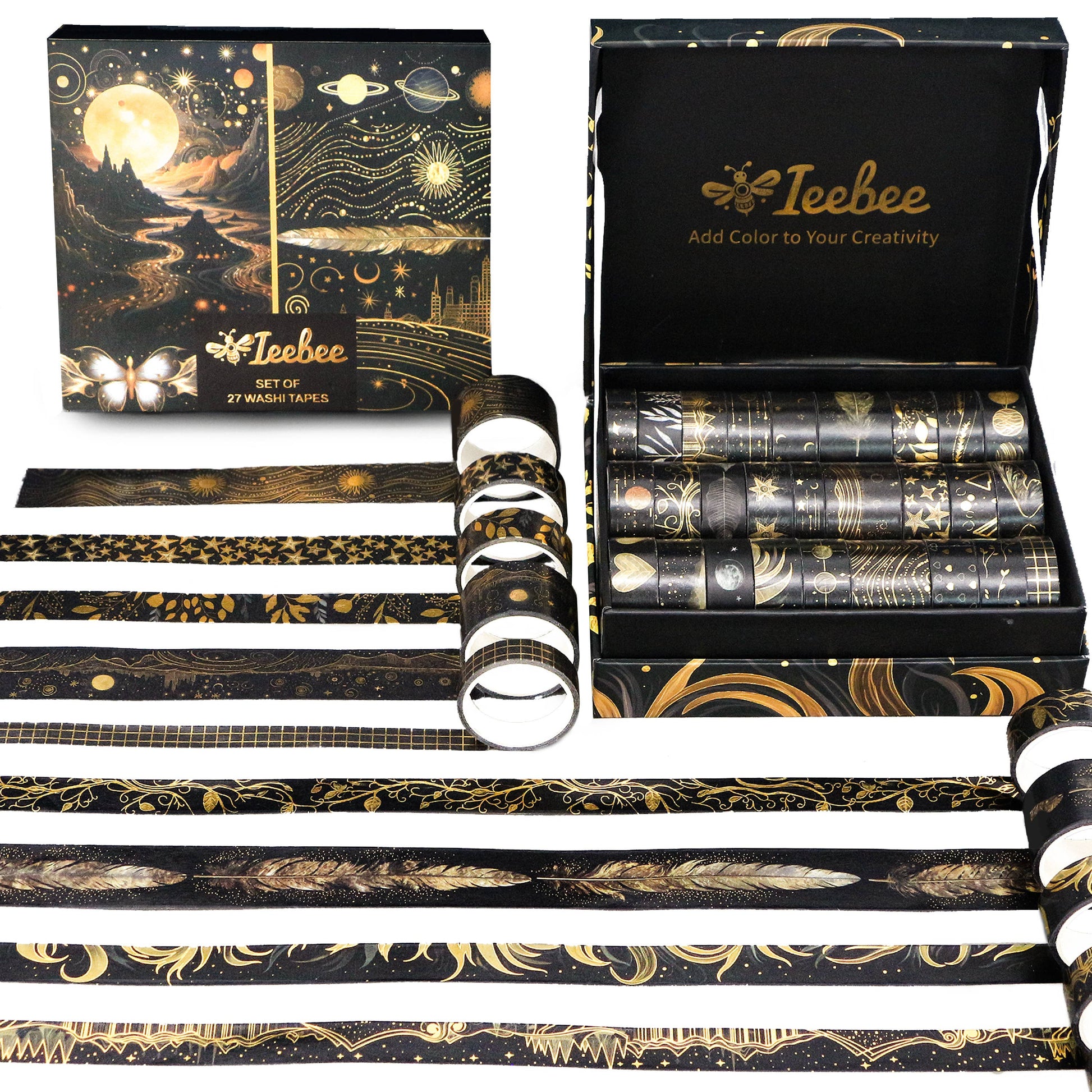 IEEBEE Washi Tape Set - Astro Enchantment 27Rolls & Journal