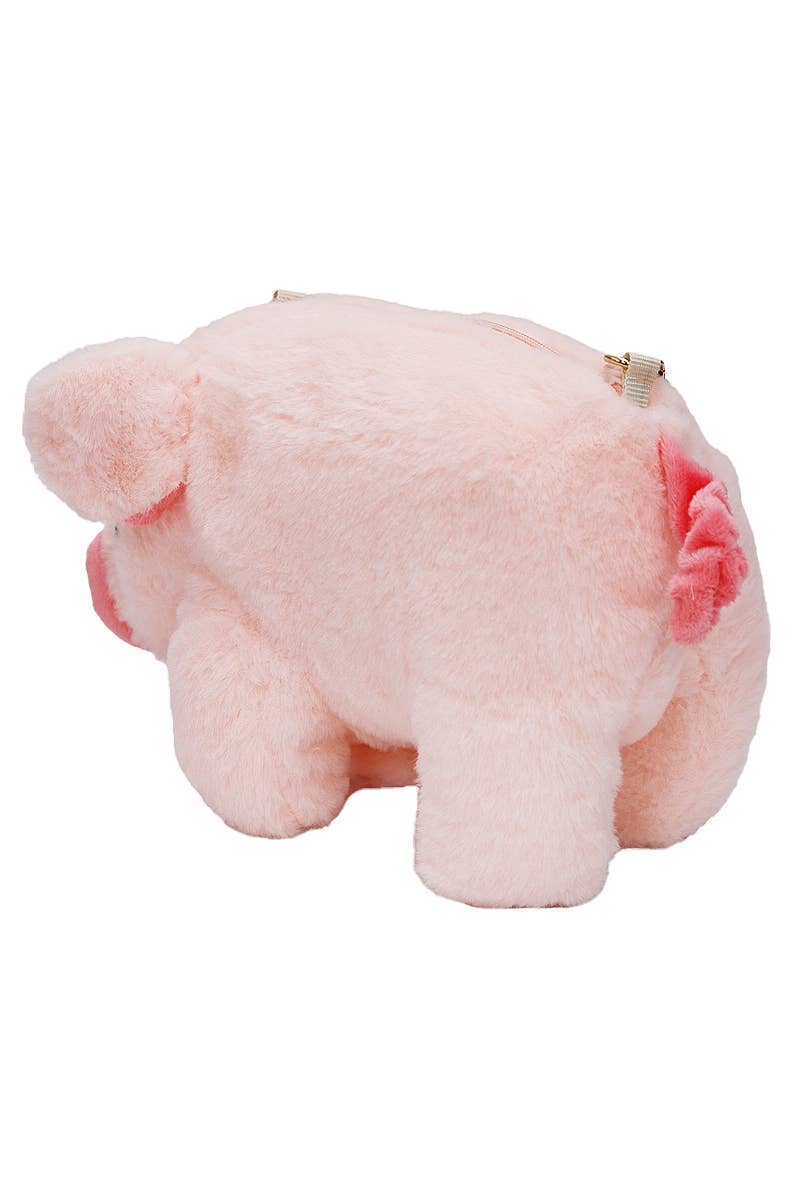 Chubby Piggy Fluffy Faux Fur Crossbody Purse Bag
