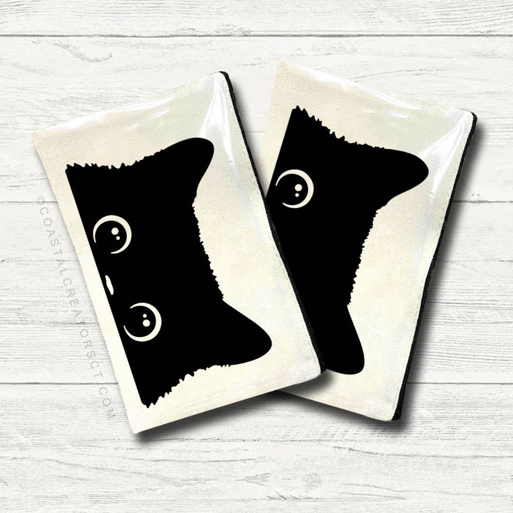 Peeking Cat Multi-Use Canvas Storage Bag