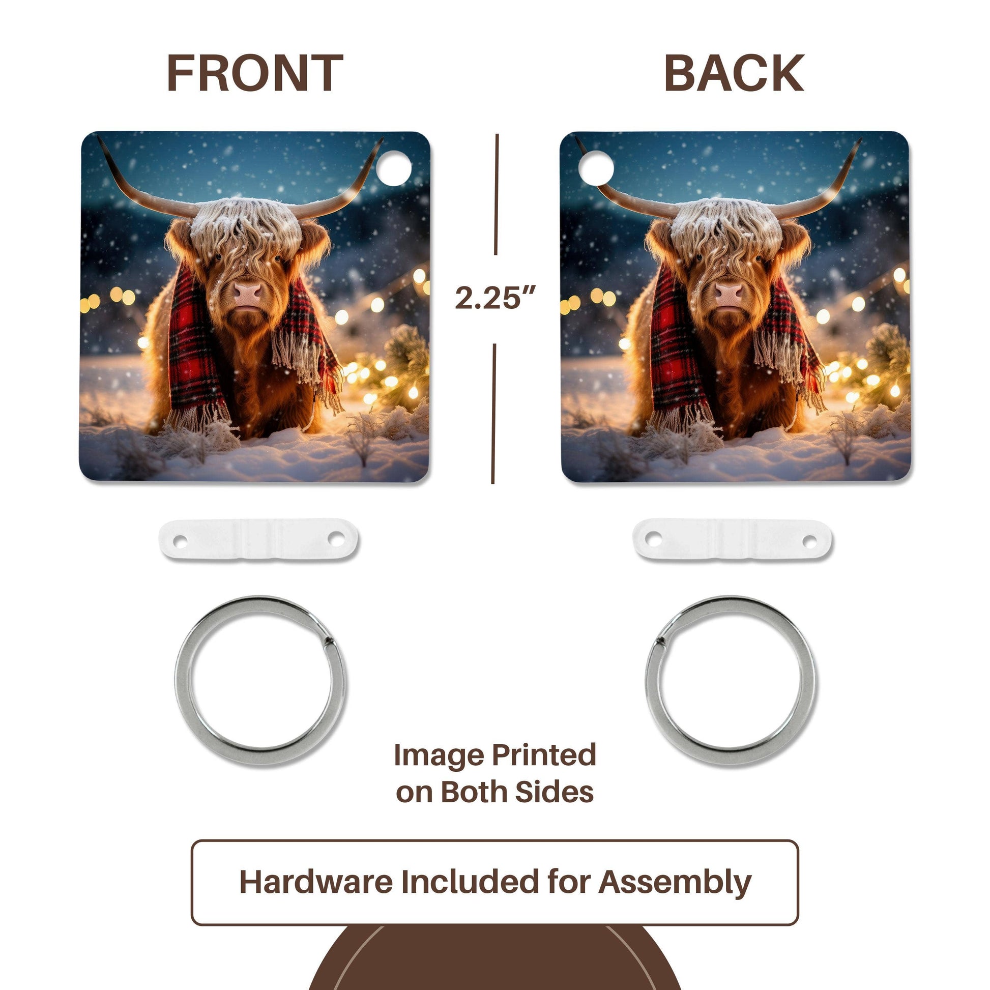 Highland cow, Key Chain