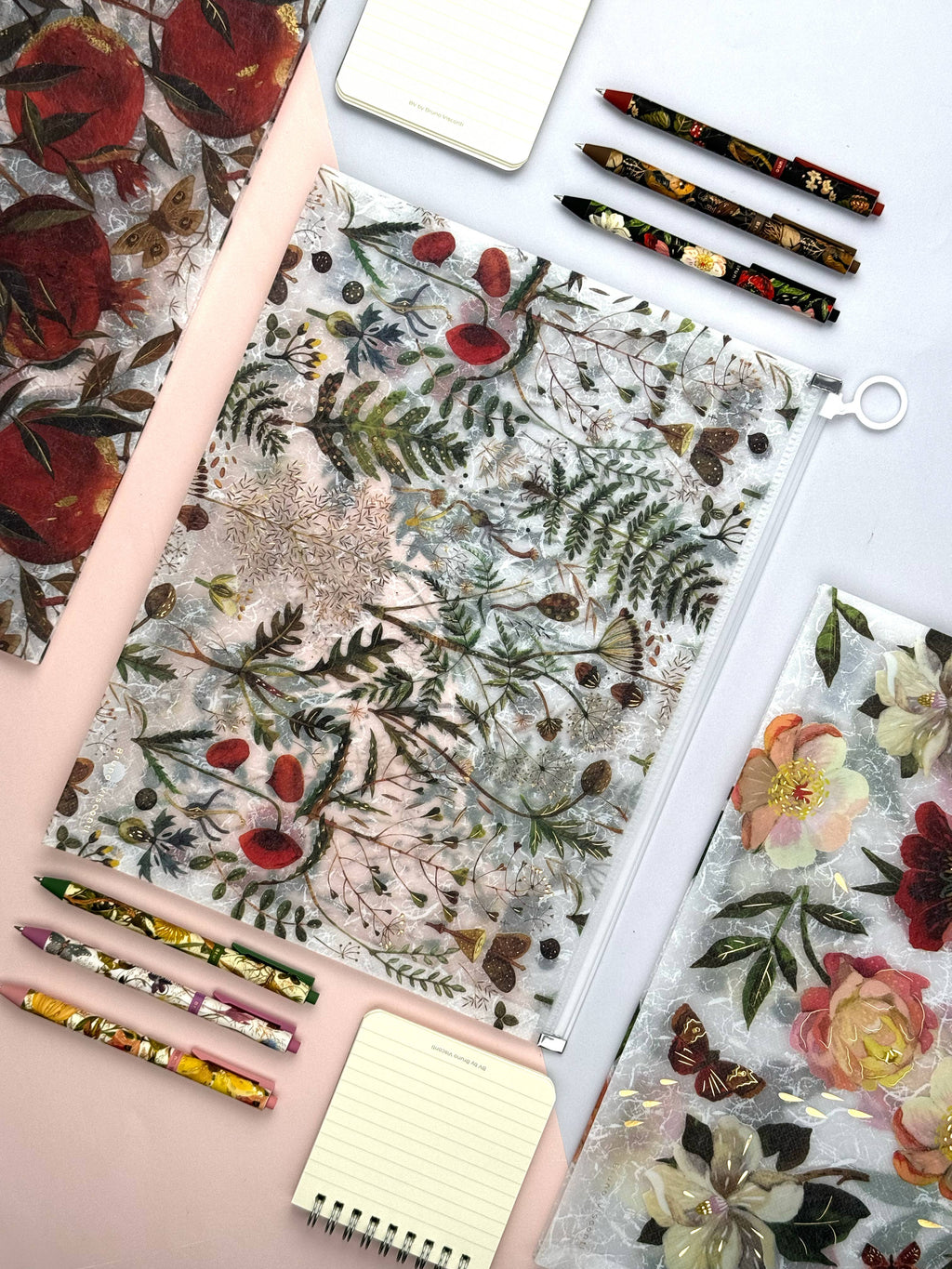 Zip Folder - Flowers and Greens 