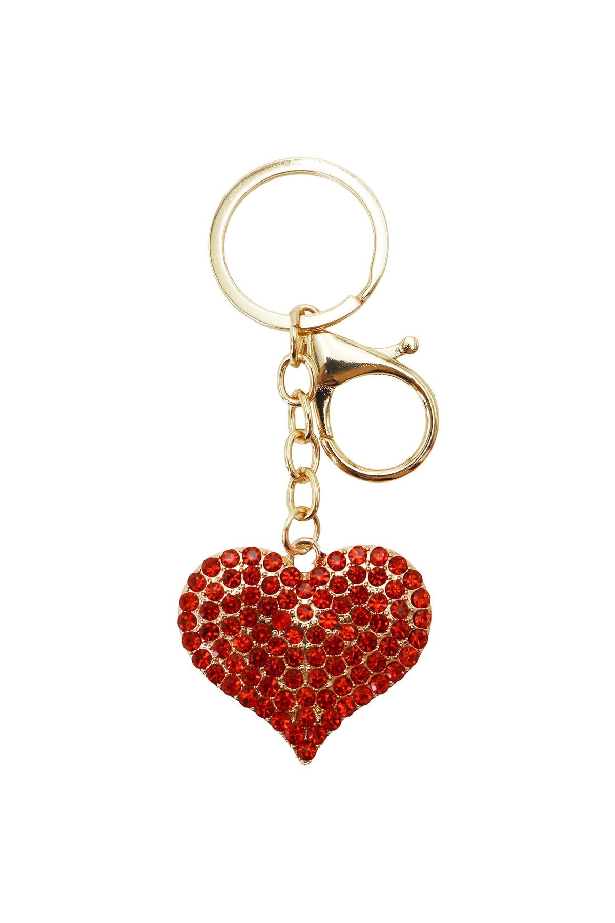 Bling Rhinestone Classic Heart Keychain