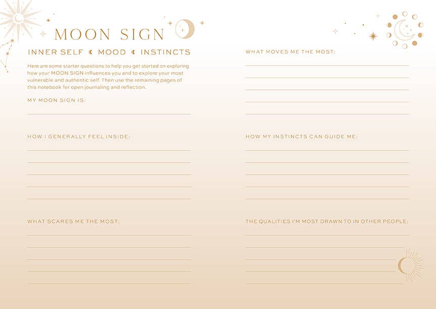 Sun Moon Rising Astrology Notebook Set