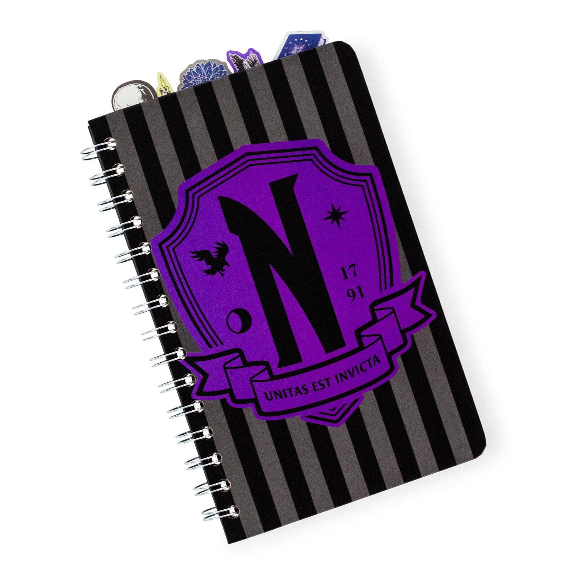 Wednesday 8 x 5 Inch 5-Tab Spiral Notebook